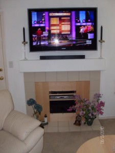 Fireplace and TV Mounted for site